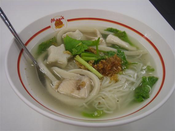 noodle with fish meat