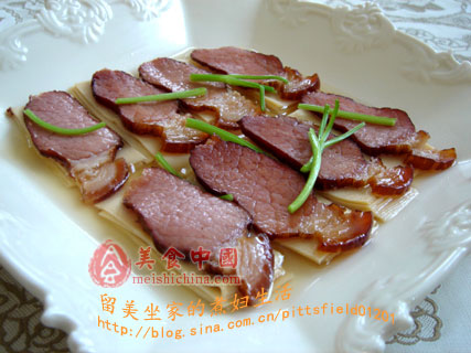咸肉蒸百叶