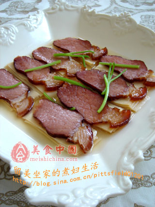 咸肉蒸百叶