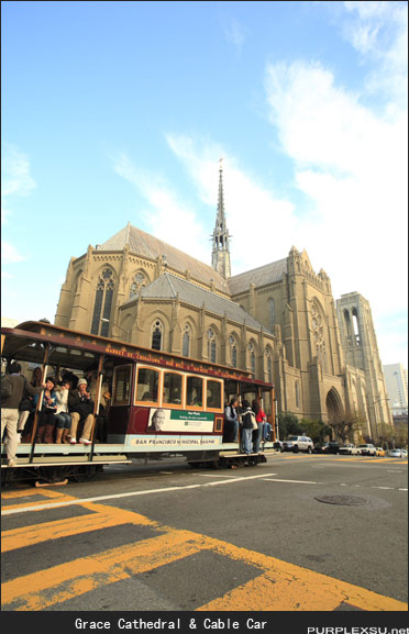 grace cathedral��cable car�Ǿɽ�ɽ�ı�־